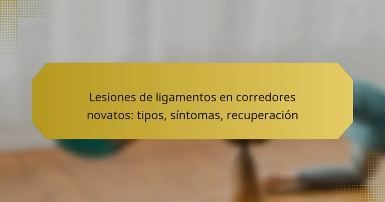 Lesiones de ligamentos en corredores novatos: tipos, síntomas, recuperación