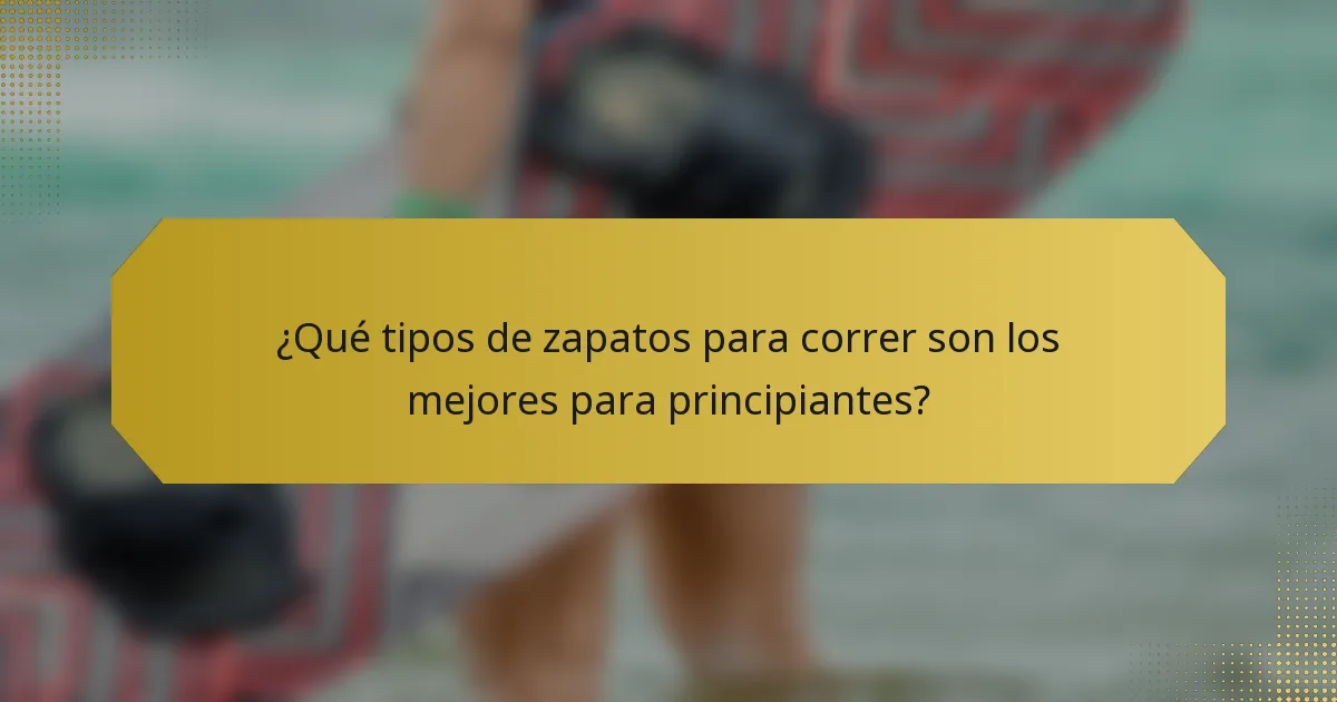 ¿Qué tipos de zapatos para correr son los mejores para principiantes?